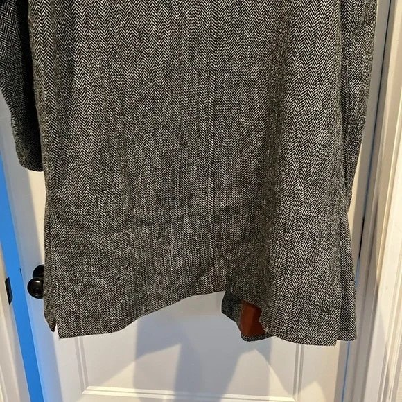 MENS GREY WOOL LONG JACKET - Picture 9 of 9